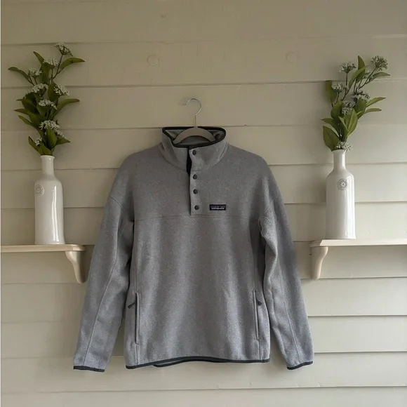 Patagonia Snap Button Better Sweater Gray Women’s Size Large - Picture 2 of 15